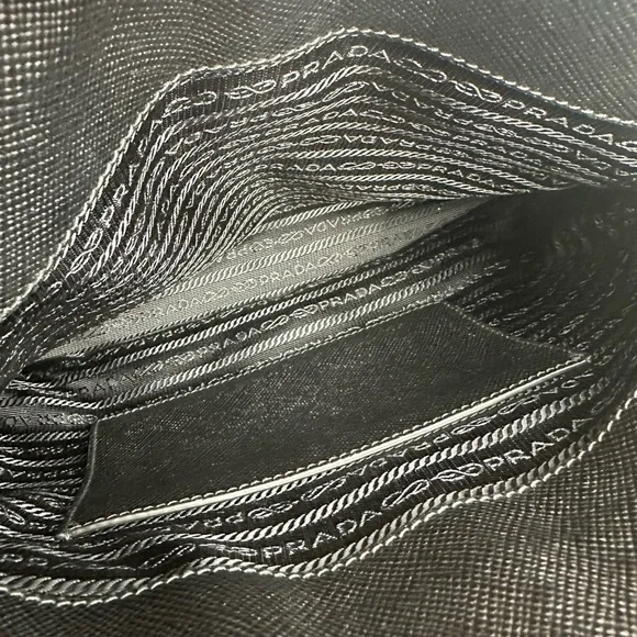 PRADA LEATHER 2-WAY GALLERIA SATCHEL BLK - Picture 14 of 16